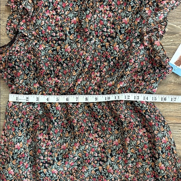 BB Dakota Steve Madden Ditsy Tiered Ruffle Dress Floral Print Women's Size L NWT - Picture 12 of 14